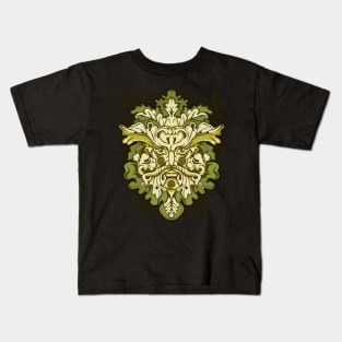 Green Man Celtic Pagan Mythology Irish Nature God Kids T-Shirt